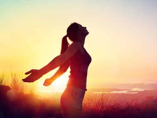 woman, happy, freedom, arms, sunset, sun, nature, healthy, free, happiness, summer, wellness, sky, concept, health, fitness, silhouette, lifestyle, girl, mountain, people, female, outdoor, young, carefree, meditation, open, person